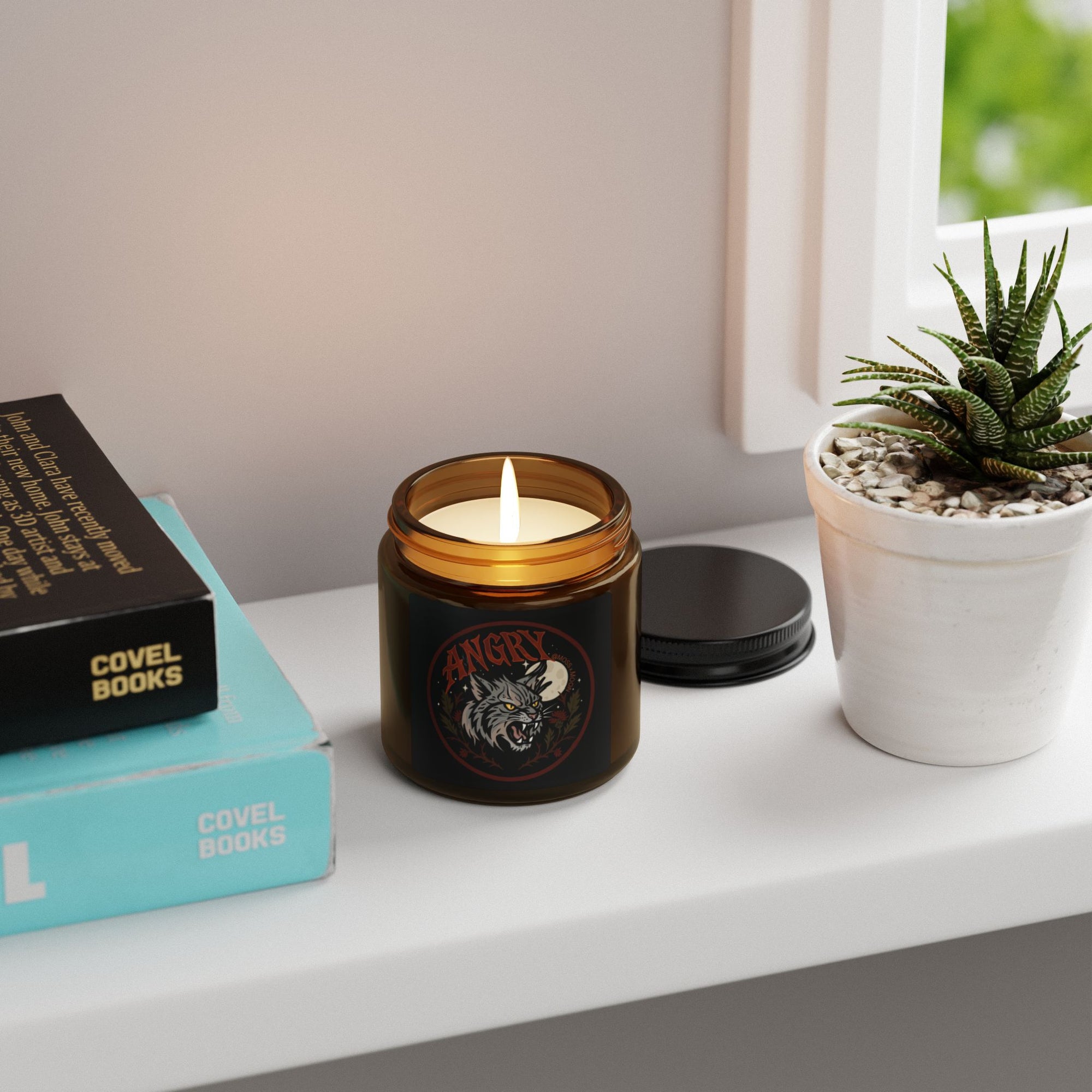 ANGRY | Scented Soy Candle - Amber Jar