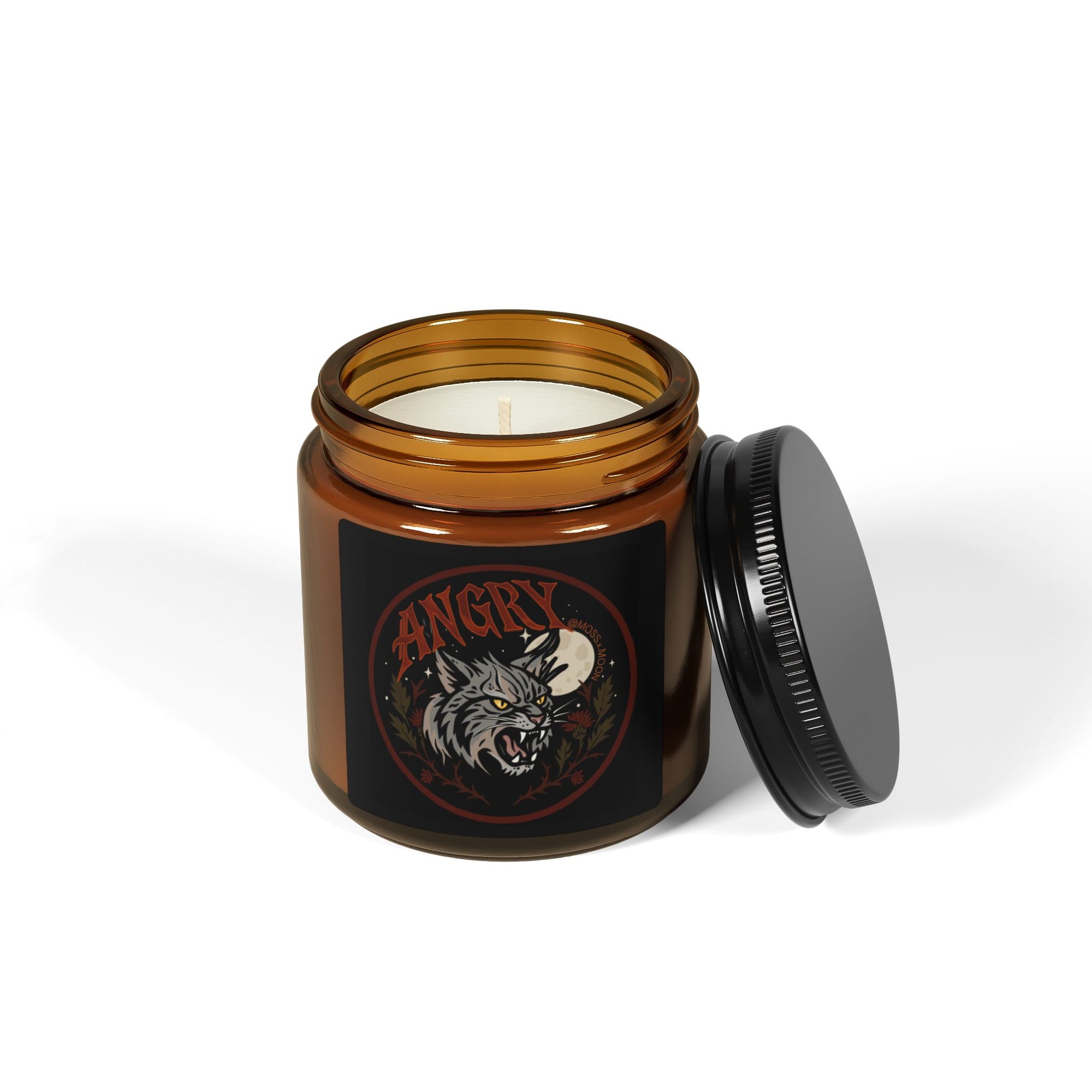 ANGRY | Scented Soy Candle - Amber Jar