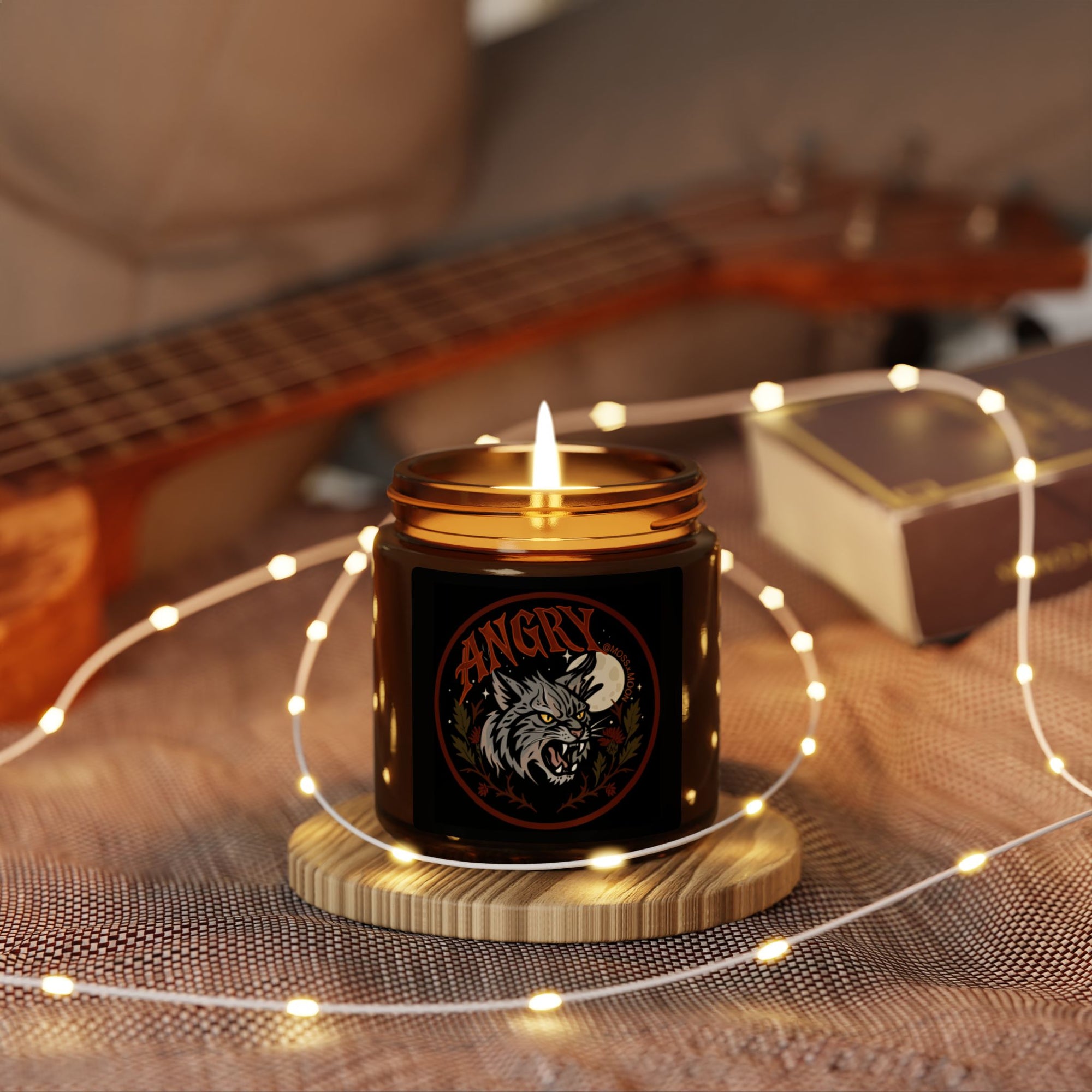 ANGRY | Scented Soy Candle - Amber Jar