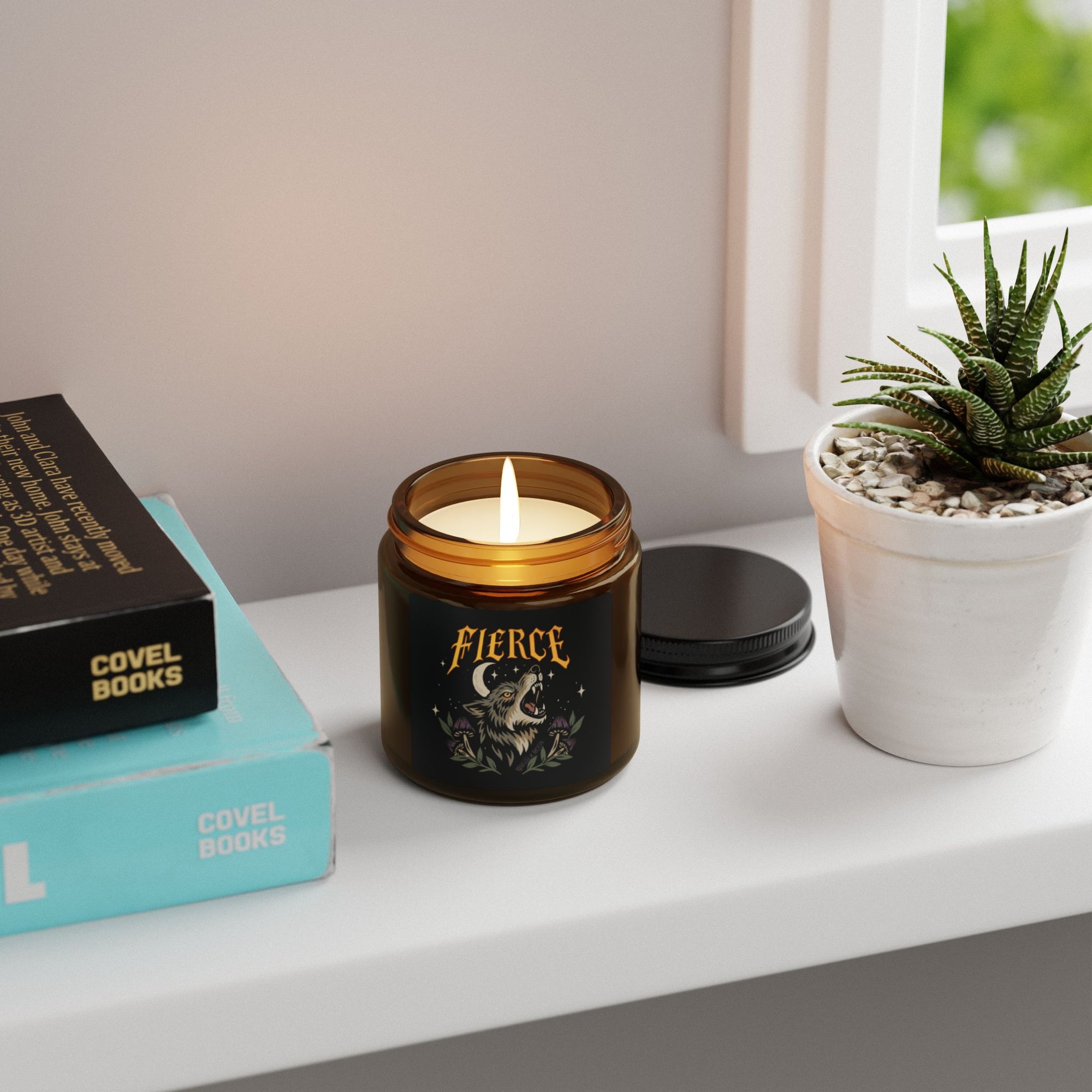 FIERCE | Scented Soy Candle - Amber Jar